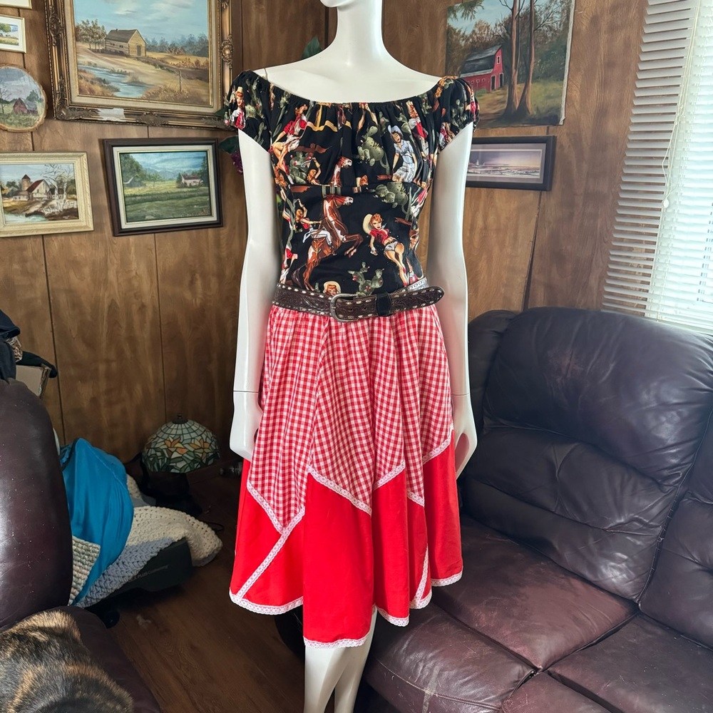 Vintage Gingham Skirt